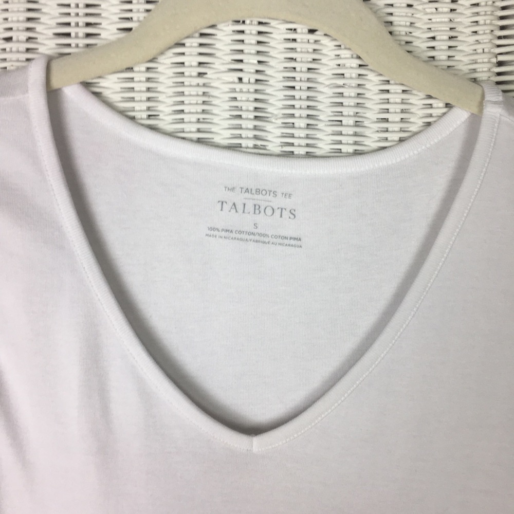 Talbots Shell White Stretch Basic  S - Picture 5 of 5
